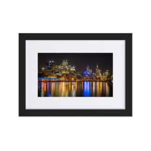 Melbourne (city lights 3) Matte Paper Framed Poster With Mat